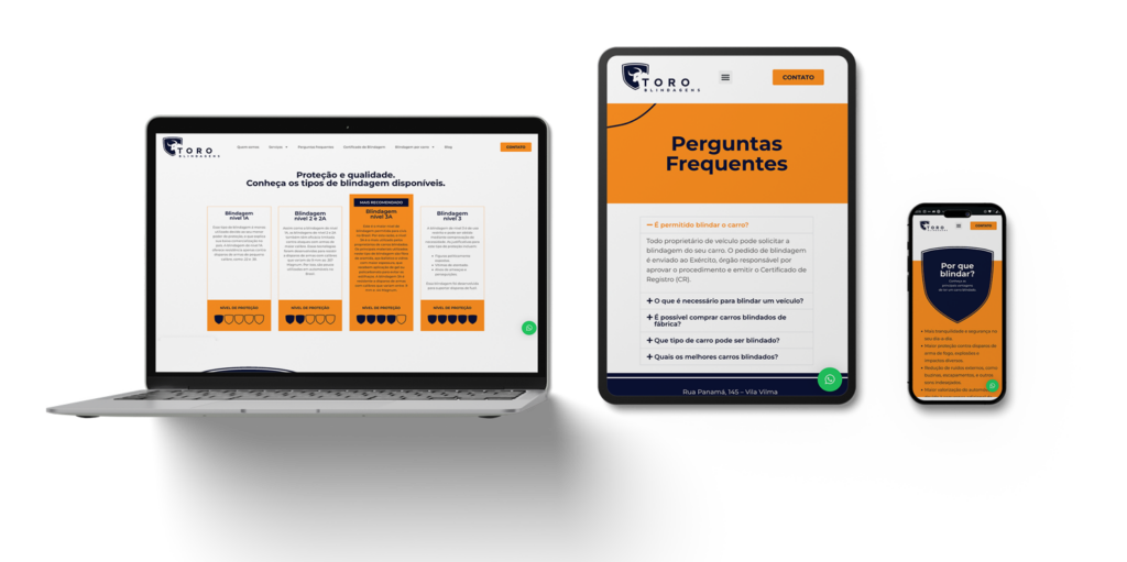 Agência+ | Cases | Desenvolvimento de site | Toro Blindagens