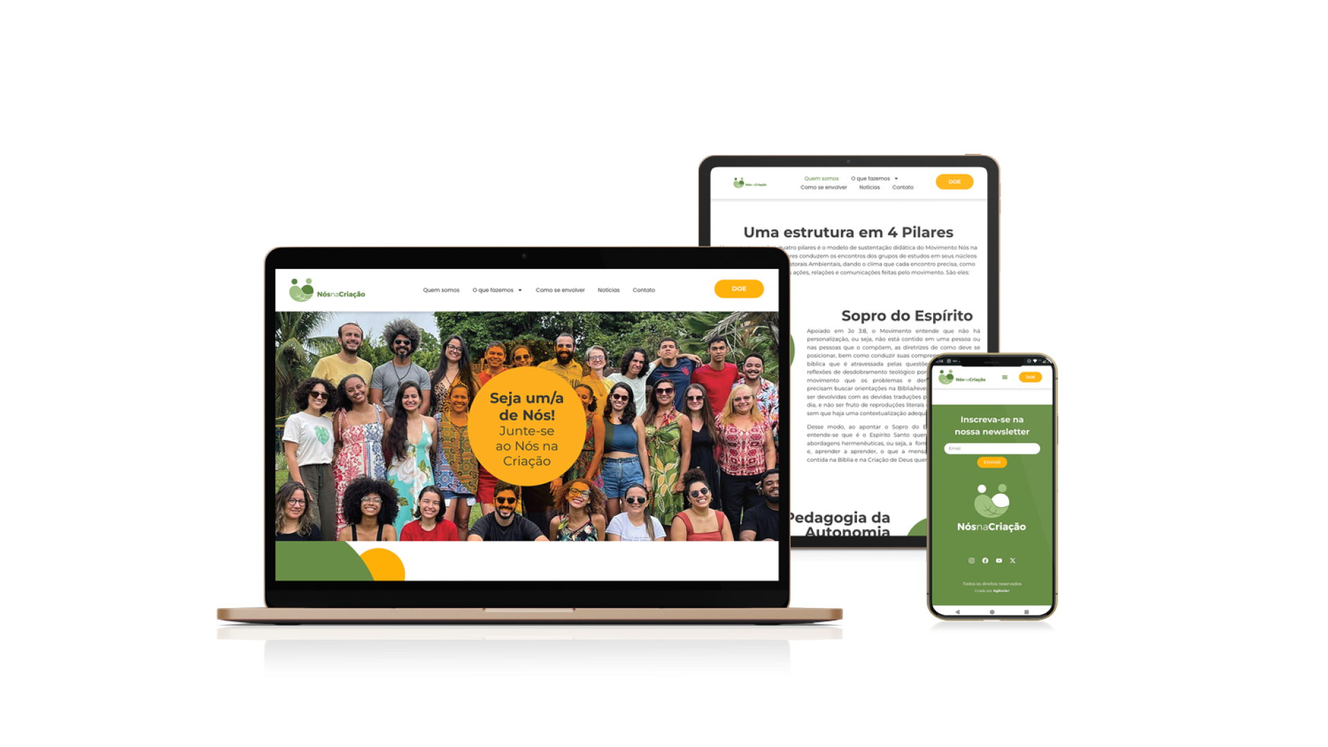 Agência+ | Cases | Desenvolvimento de site | Nós na Criação
