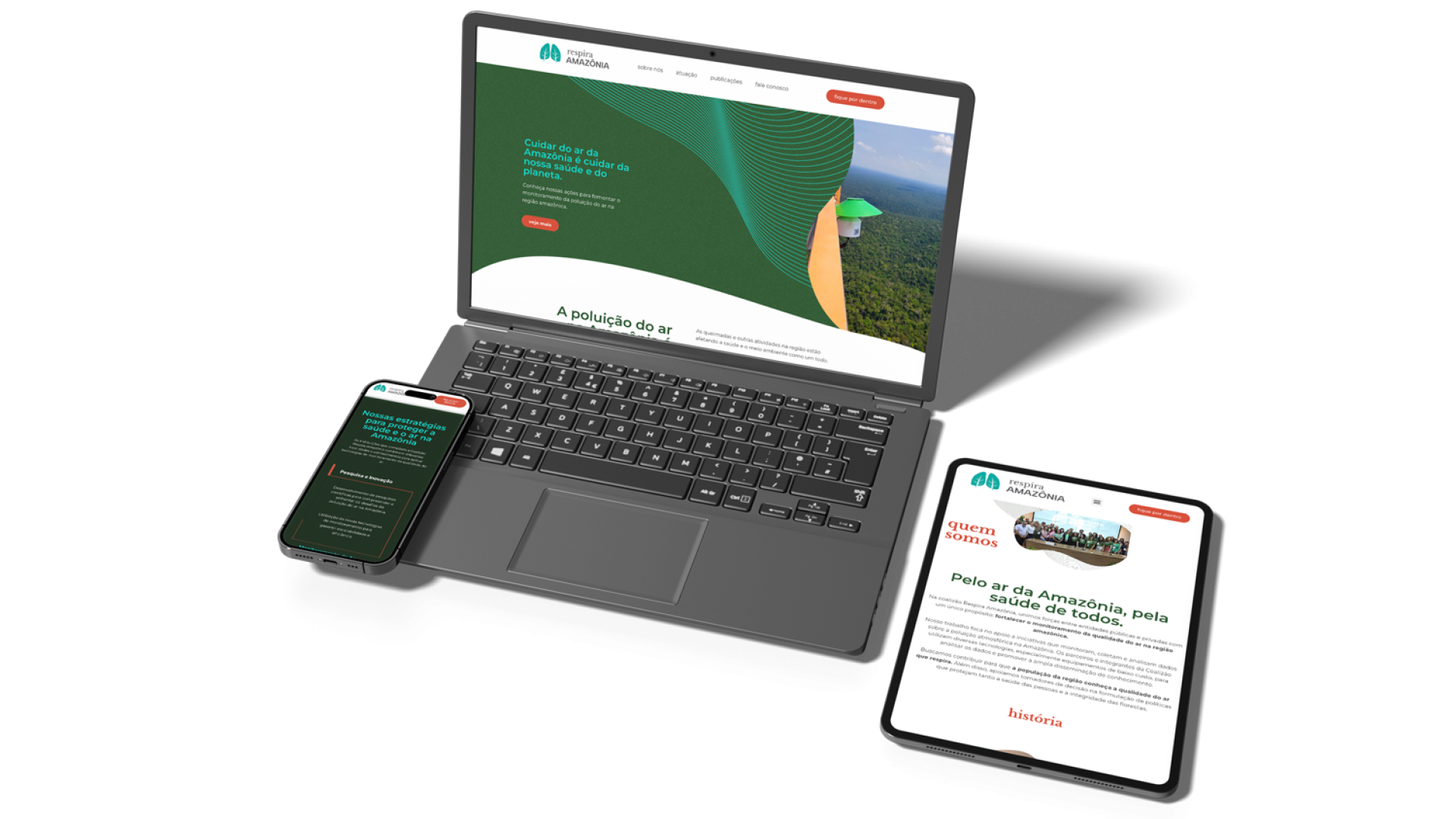 Agência+ | Cases | Desenvolvimento de site | Respira Amazônia